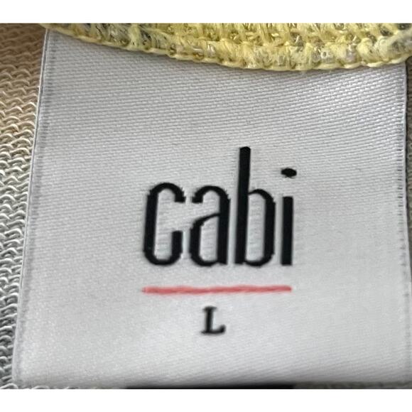 CABI 2-PC PAJAMA SET-LOUNGER, LONG SLV, WOMENS, TOP-L, BOTTOMS-M, YELLOW/DK GREY - Picture 4 of 12